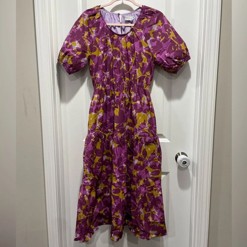 Rare Greylin Floral Tiered Maxi Dress Size Small - Picture 2 of 6